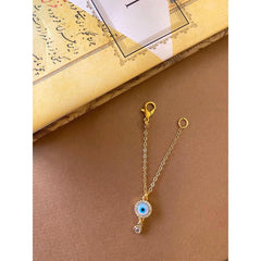 Copper Evil Eye Cubic Zirconia Drop Gold Watch Charm For Women