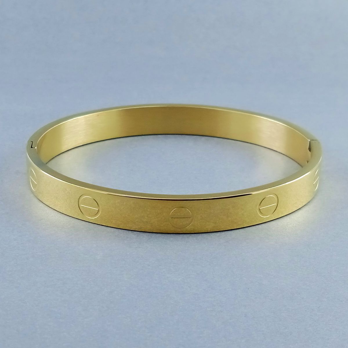 Gold Stainless Steel Openable Kada For Men