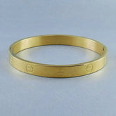 Gold Stainless Steel Openable Kada For Men