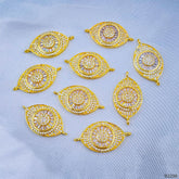 Turkish Evil Eye Cubic Zirconia Gold Centre Pcs For Women