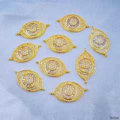 Turkish Evil Eye Cubic Zirconia Gold Centre Pcs For Women