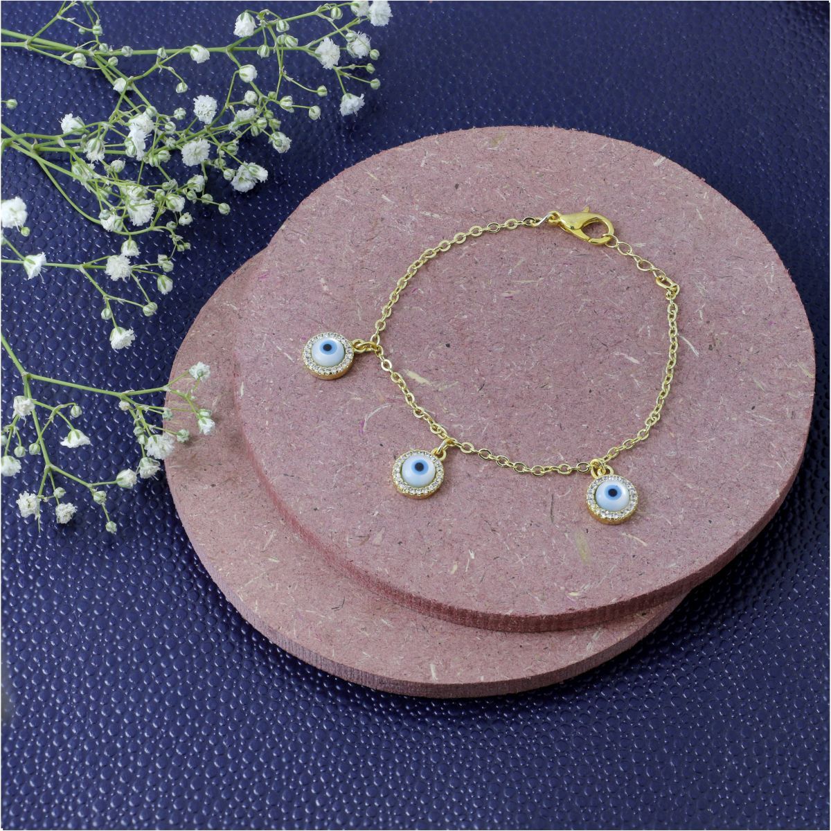 Gold Chain Turkish Evil Eye Bracelet For Women