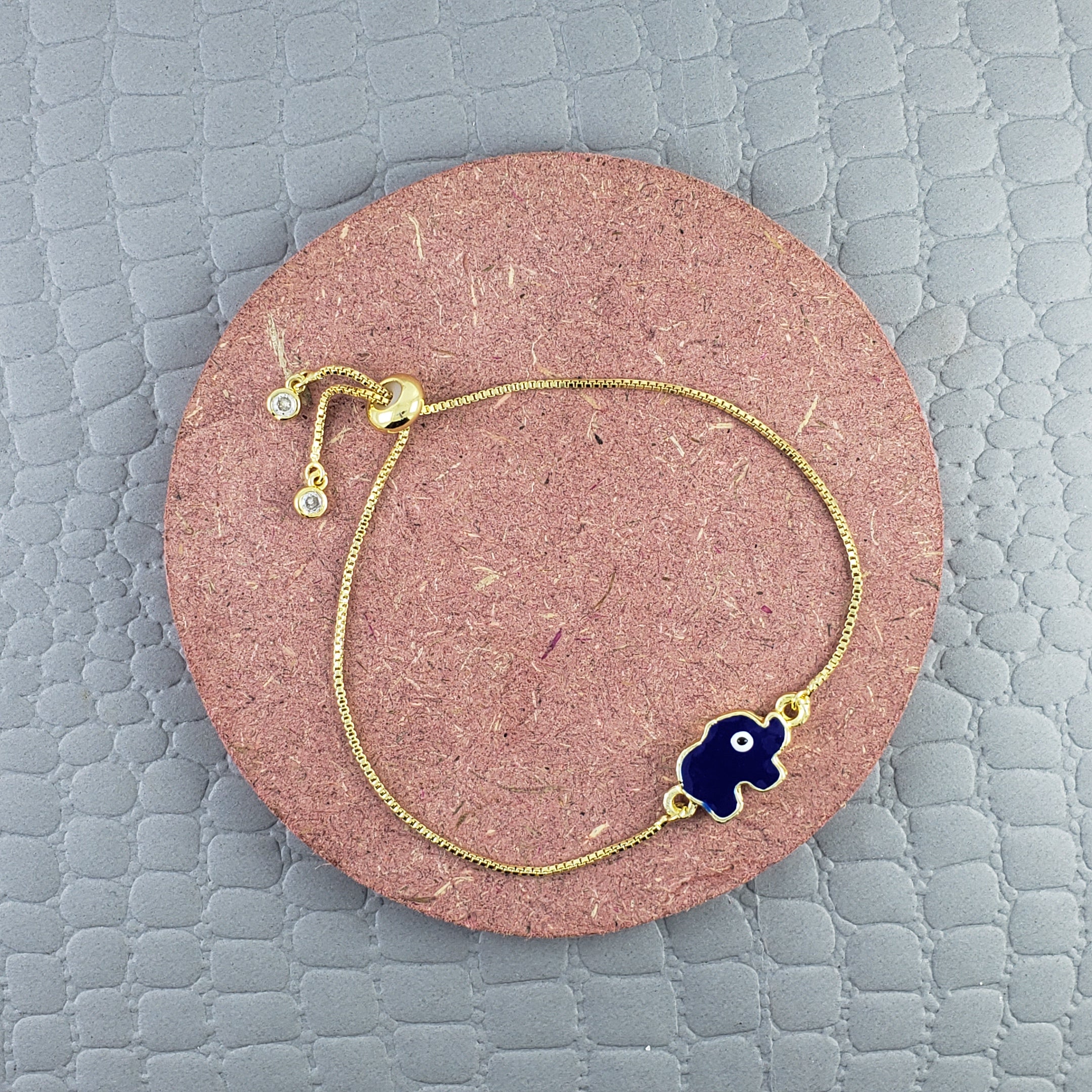 Gold Black Elephant Turkish Evil Eye Bracelet For Women