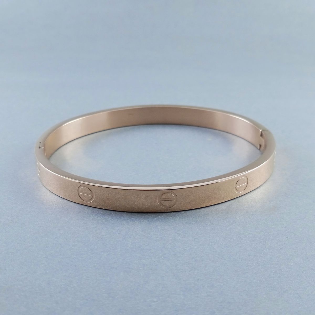 Screw Slim Gold Stainless Steel Openable Kada For Women