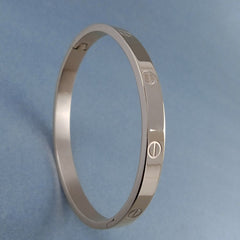 Screw Slim Gold Stainless Steel Openable Kada For Women