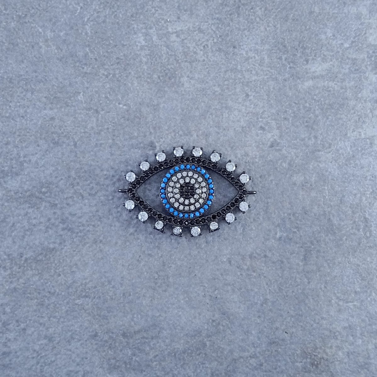Evil Eye Black Blue Zircon Charm Copper For Women