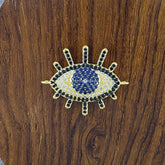 Evil Eye Gold Blue Black Zircon Copper Charm For Women