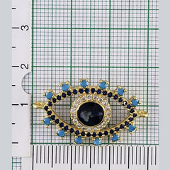 Abalone Evil Eye Gold Green Black Copper Charm For Women