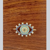 Evil Eye Gold Blue Copper Charm For Women