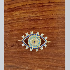 Evil Eye Gold Blue Copper Charm For Women
