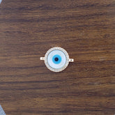 Evil Eye Mother Of Pearl Rose Gold Zircon Copper Charm For Women