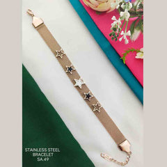 Star White Black Rose Gold Stainless Steel Bracelet Women