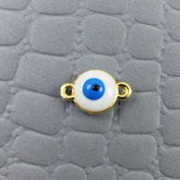 Evil Eye White Blue Enamel Centre Psc For Women