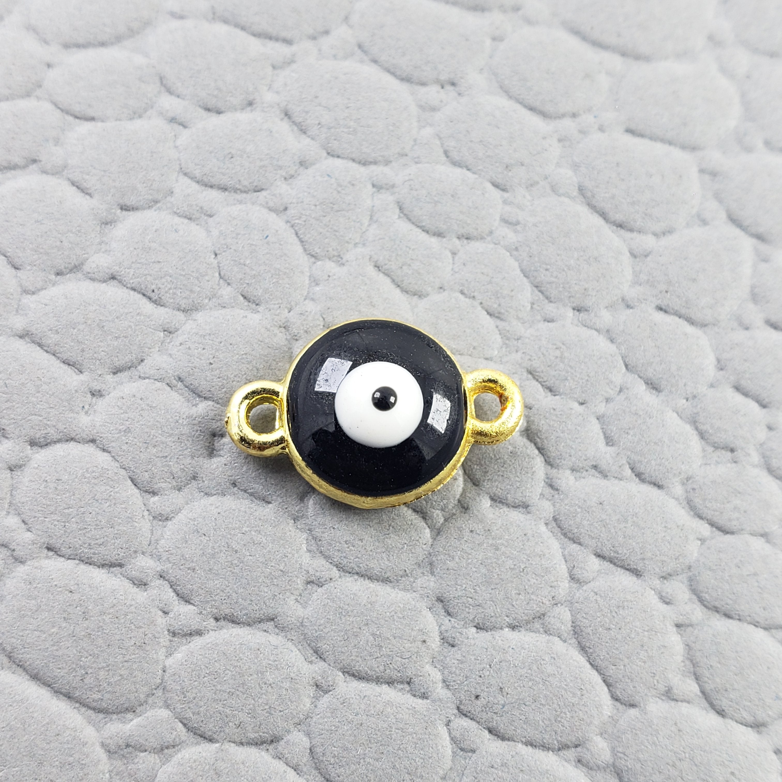 Evil Eye White Black Enamel Centre Psc For Women