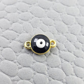 Evil Eye White Black Enamel Centre Psc For Women