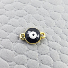 Evil Eye White Black Enamel Centre Psc For Women