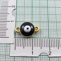 Evil Eye White Black Enamel Centre Psc For Women
