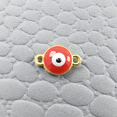 Evil Eye White Red Enamel Centre Psc Combo Pack Of 10 For Women