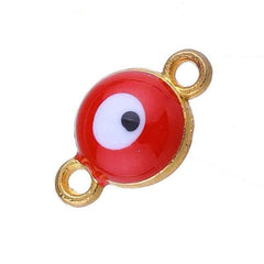 Evil Eye White Red Enamel Centre Psc For Women