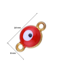 Evil Eye White Red Enamel Centre Psc For Women
