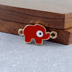 Elephant Evil Eye Red Enamel Centre Psc For Women