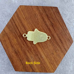 Hamsa Evil Eye Dark Blue Green Gold Necklace Pendant Chain Women