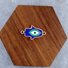 Hamsa Evil Eye Dark Blue Green Centre Psc For Women