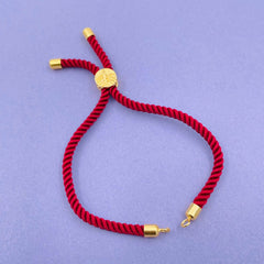 Red Maroon Gold Thread Adjustable Extender Accessory For Diy 9" Bracelet For Women Girls