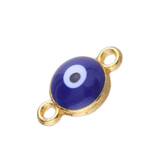 Evil Eye Gold Blue Enamel Centre Pcs For Women