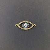 Evil Eye American Diamonds Gold Copper Centre Pcs For Women