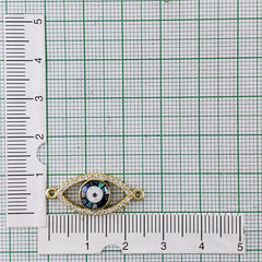 Evil Eye American Diamonds Gold Copper Centre Pcs For Women