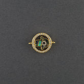 Hamsa Evil Eye American Diamonds Gold Copper Centre Pcs For Women