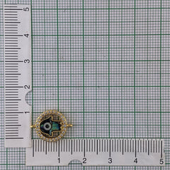 Hamsa Evil Eye American Diamonds Gold Copper Centre Pcs For Women