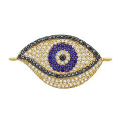 Evil Eye Big Gold Black Copper Centre Pcs For Women