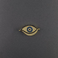 Evil Eye Big Gold Black Copper Centre Pcs For Women