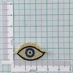 Evil Eye Big Gold Black Copper Centre Pcs For Women