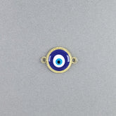 Evil Eye Gold Blue Brass Enamel Charm Combo Pack Of 10 For Women