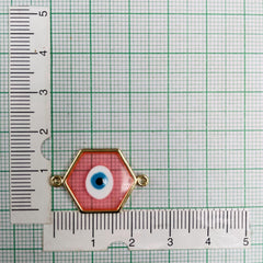Brass With Pink White Blue Gold Evil Eye Pendant For Women Girls