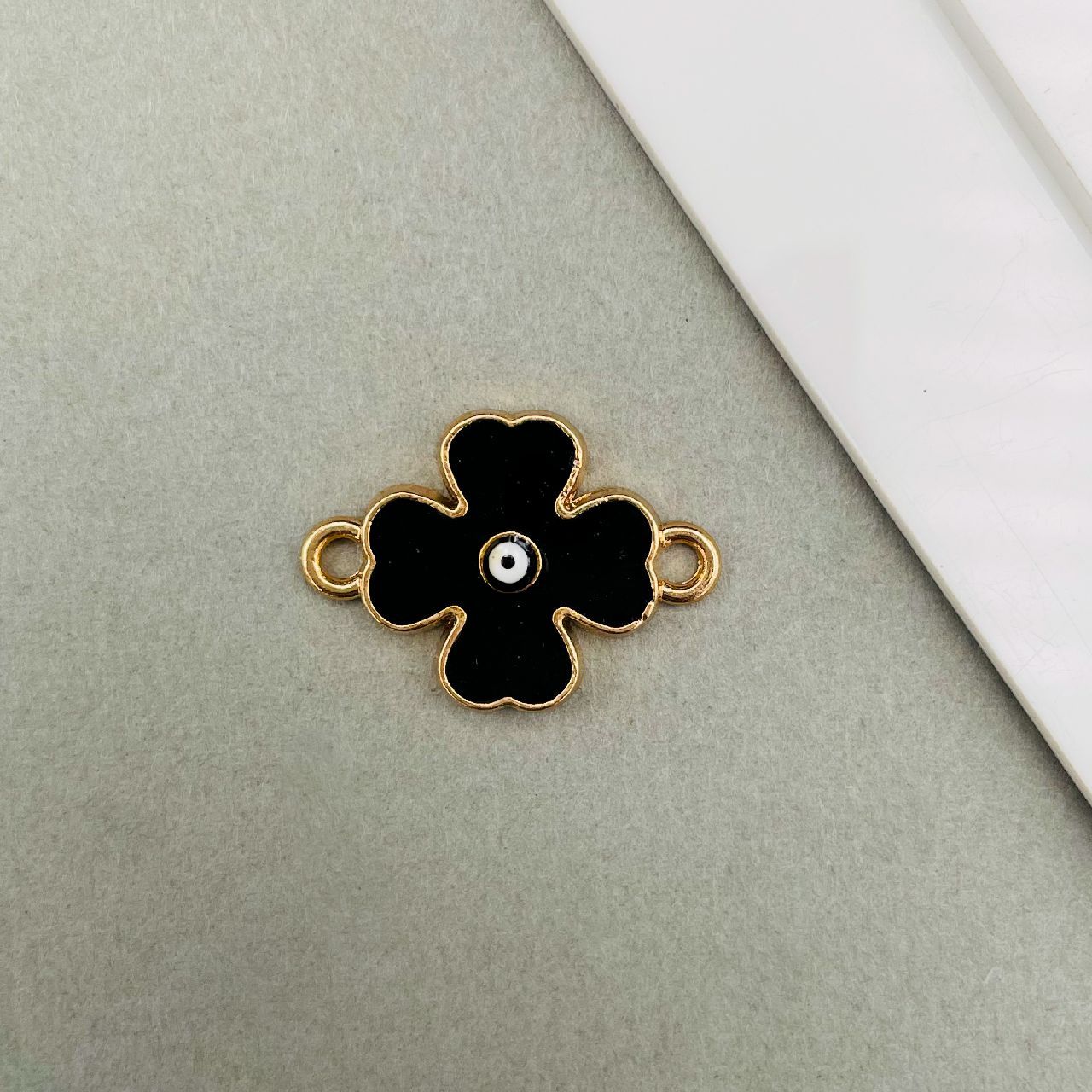 Brass With Black Gold Gold Flower Pendant For Women Girls