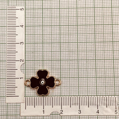 Brass With Black Gold Gold Flower Pendant Combo Pack Of 6 For Women