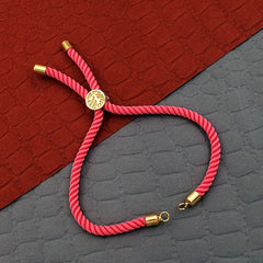 Baby Pink Gold Threadâ Adjustable Bracelet For Women