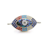 Evil Eye Oval Abalone Gold American Diamond Crystal Centre Pcs