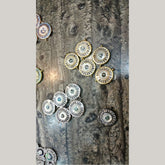 Evil Eye Round Abalone Black Silver Crystal Centre Pcs For Women