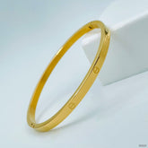 Copper Screw Bracelet Bangle Kada For Women Gold