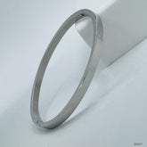 Stainlless Steel Screw Bracelet Bangle Kada For Women Silver