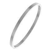 4mm Matte Finish 316 Surgical Stainless Steel Silver Kada Bangle Bracelet Unisex