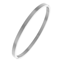4mm Matte Finish 316 Surgical Stainless Steel Silver Kada Bangle Bracelet Unisex