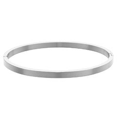 4mm Matte Finish 316 Surgical Stainless Steel Silver Kada Bangle Bracelet Unisex