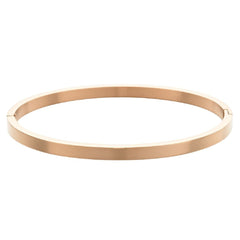 4mm Matte Finish 316 Surgical Stainless Steel Rose Gold Kada Bangle Bracelet Unisex