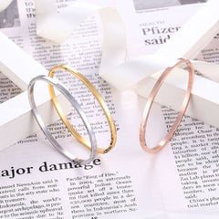 4mm Matte Finish 316 Surgical Stainless Steel Rose Gold Kada Bangle Bracelet Unisex